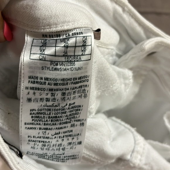 Guess white jeans mid crop size 25- women’s - Picture 4 of 9